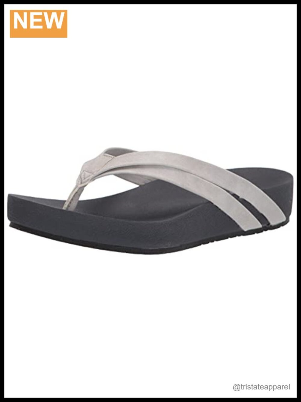 Orthotic Grade Arch Support Flip Flops with Stacked Heel